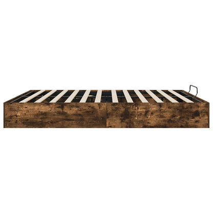 vidaXL Ottoman Bettgestell Geräucherte Eiche 193 x 120 x 25 cm