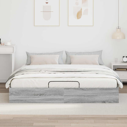 vidaXL Ottoman Bettgestell Graues Sonoma 193 x 120 x 25 cm Spanplatte