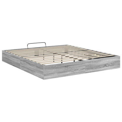 vidaXL Ottoman Bettgestell Graues Sonoma 193 x 120 x 25 cm Spanplatte
