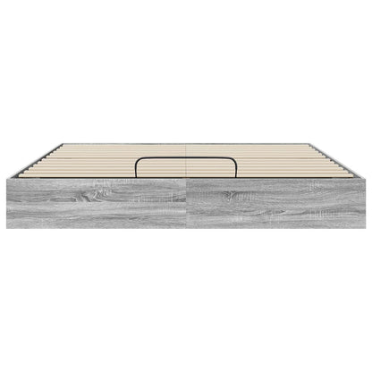 vidaXL Ottoman Bettgestell Graues Sonoma 193 x 120 x 25 cm Spanplatte