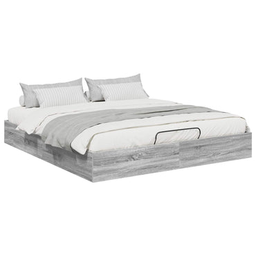 vidaXL Ottoman Bettgestell Graues Sonoma 193 x 120 x 25 cm Spanplatte