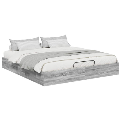 vidaXL Ottoman Bettgestell Graues Sonoma 193 x 120 x 25 cm Spanplatte