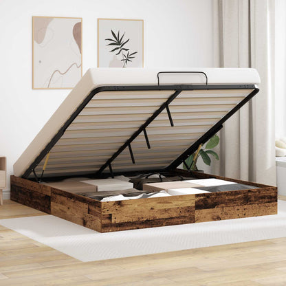 Ottoman Bettgestell Altholz 203 x 180 x 25 cm Holzwerkstoff