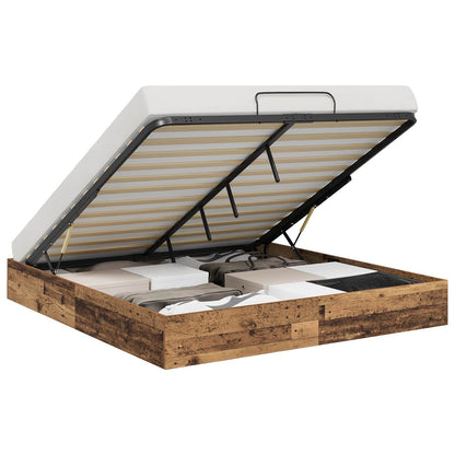 Ottoman Bettgestell Altholz 203 x 180 x 25 cm Holzwerkstoff