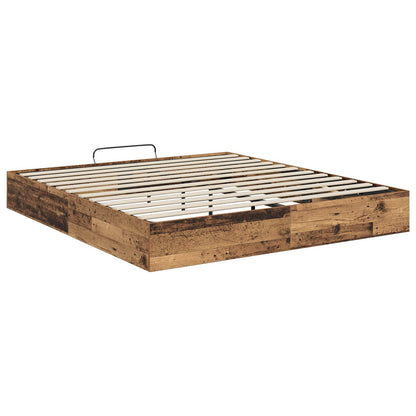 Ottoman Bettgestell Altholz 203 x 180 x 25 cm Holzwerkstoff