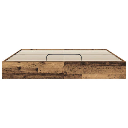 Ottoman Bettgestell Altholz 203 x 180 x 25 cm Holzwerkstoff