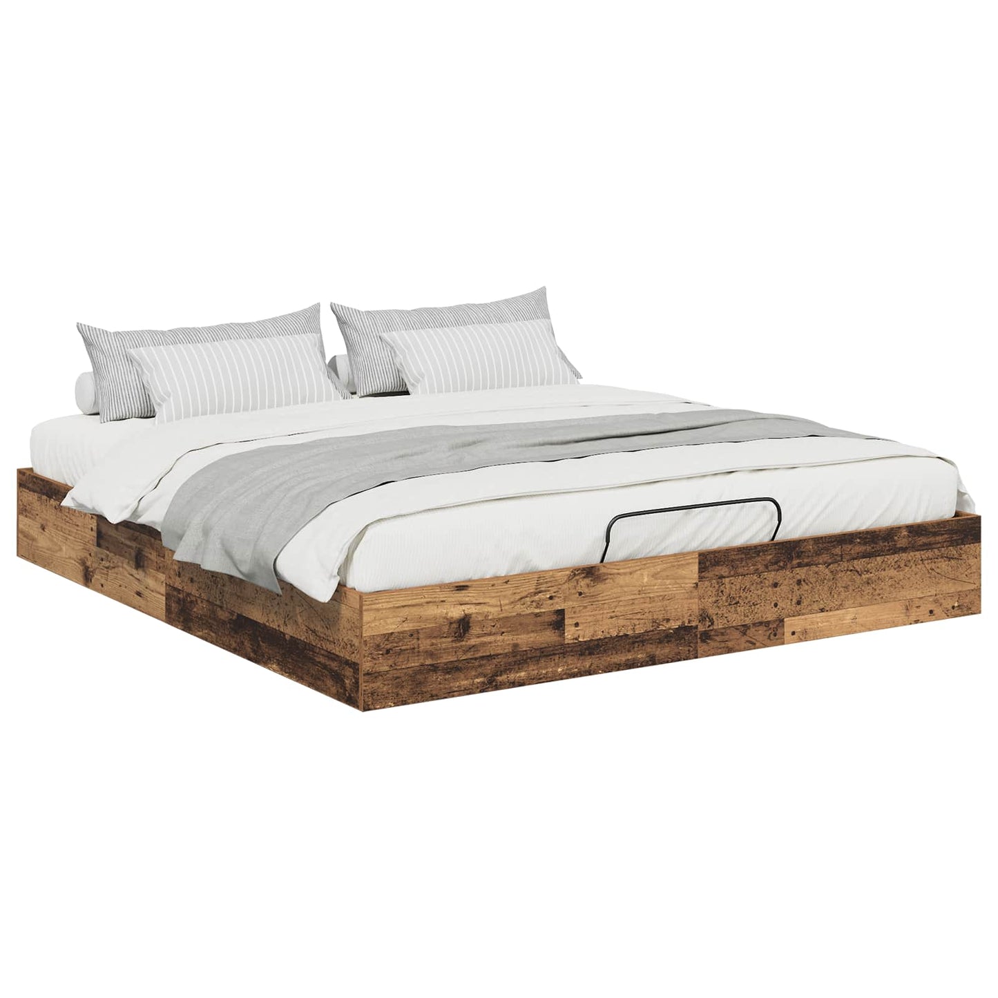 Ottoman Bettgestell Altholz 203 x 180 x 25 cm Holzwerkstoff