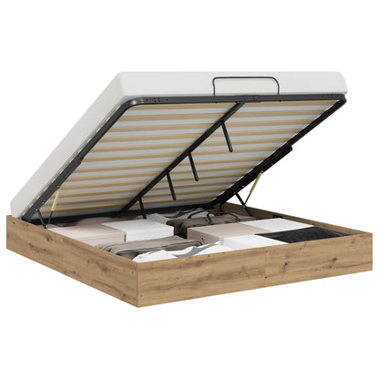 Ottoman Bettgestell Kunsthandwerk Eiche 203 x 180 x 25 cm