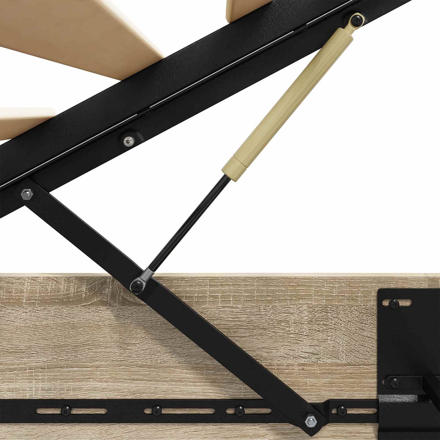 Ottoman Bettgestell mit Speicher Sonoma-Eiche 203 x 160 x 25 cm