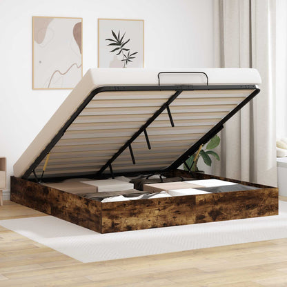 Ottoman Bettgestell Geräucherte Eiche 193 x 120 x 25 cm