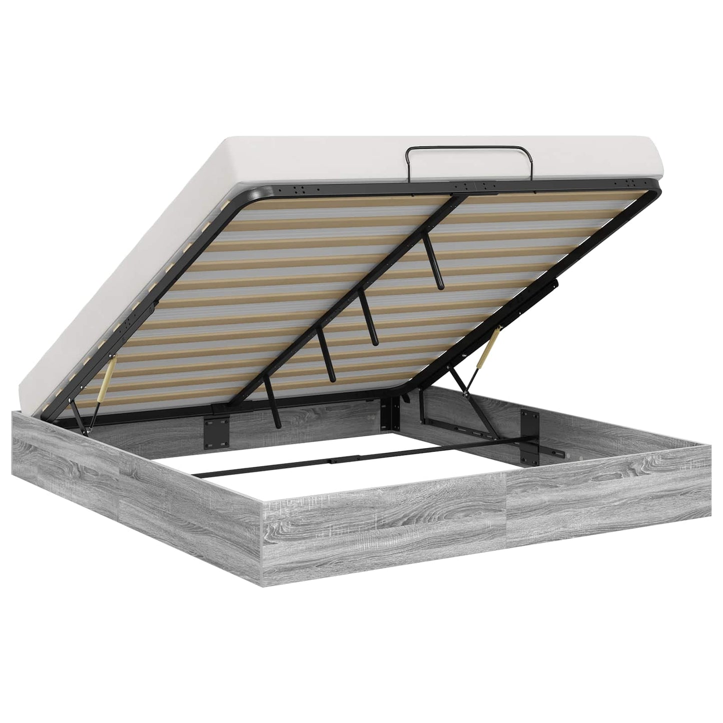 Ottoman Bettgestell Graues Sonoma 203 x 160 x 25 cm