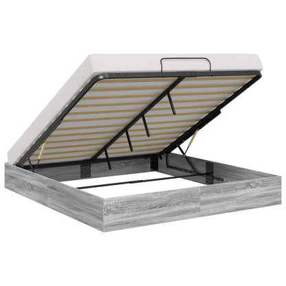 Ottoman Bettgestell Graues Sonoma 203 x 160 x 25 cm