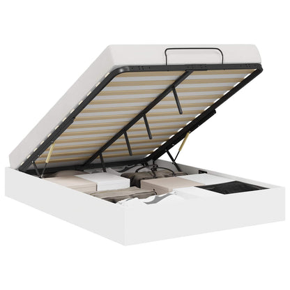 Ottoman Bettgestell Weiß 203 x 150 x 25 cm Holzwerkstoff