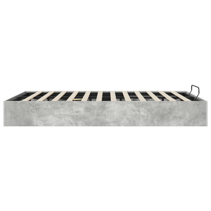 vidaXL Ottoman Bettgestell Beton Grau 150 x 200 cm Holzwerkstoff