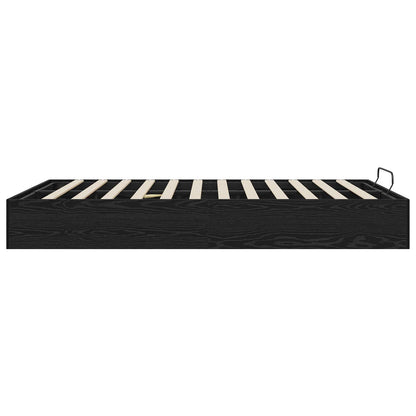 vidaXL Ottoman Bettgestell Schwarz Eichen-Optik 193 x 120 x 25 cm