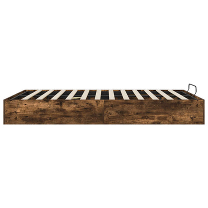 vidaXL Ottoman Bettgestell Geräucherte Eiche 193 x 120 x 25 cm