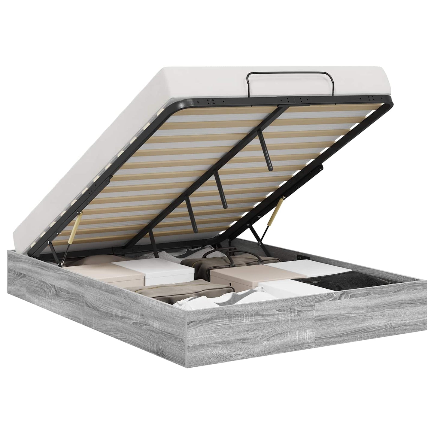 Ottoman Bettgestell Graues Sonoma 203 x 140 x 25 cm