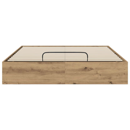 vidaXL Ottoman Bettgestell Artisan-Eiche 140 x 200 cm Holzwerkstoff