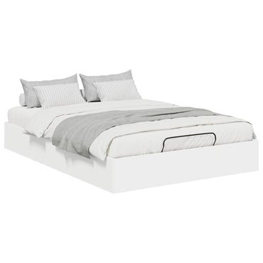 vidaXL Ottoman Bettgestell Weiß 193 x 120 x 25 cm Spanplatte
