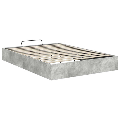 vidaXL Ottoman Bettgestell Beton Grau 120 x 200 cm Holzwerkstoff