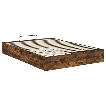 vidaXL Ottoman Bettgestell Geräucherte Eiche 193 x 120 x 25 cm