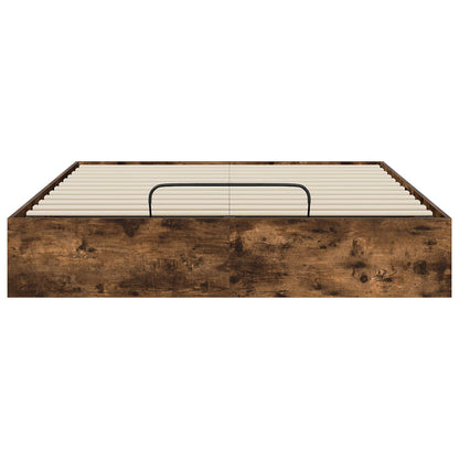 vidaXL Ottoman Bettgestell Geräucherte Eiche 193 x 120 x 25 cm