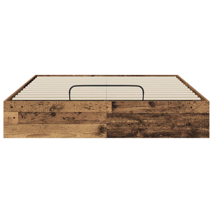 Ottoman Bettgestell Altholz 203 x 120 x 25 cm Holzwerkstoff