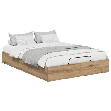 vidaXL Ottoman Bettgestell Artisan-Eiche 120 x 200 cm Holzwerkstoff