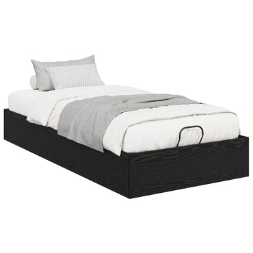 vidaXL Ottoman Bettgestell Schwarz Eichen-Optik 193 x 120 x 25 cm