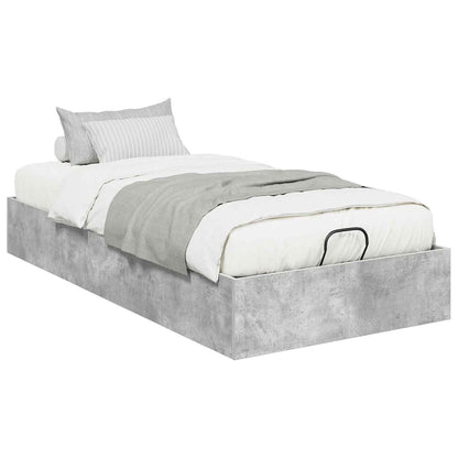 vidaXL Ottoman Bettgestell Beton Grau 100 x 200 cm Holzwerkstoff