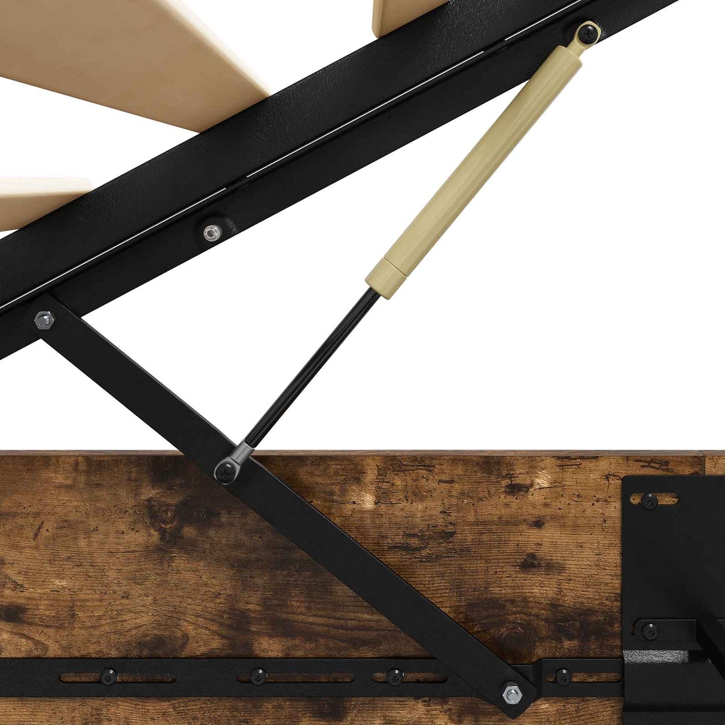 vidaXL Ottoman Bettgestell Geräucherte Eiche 193 x 120 x 25 cm
