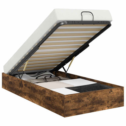 vidaXL Ottoman Bettgestell Geräucherte Eiche 193 x 120 x 25 cm