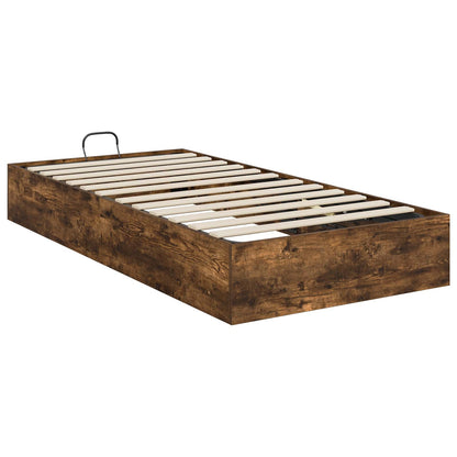 vidaXL Ottoman Bettgestell Geräucherte Eiche 193 x 120 x 25 cm