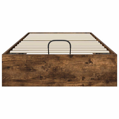 vidaXL Ottoman Bettgestell Geräucherte Eiche 193 x 120 x 25 cm