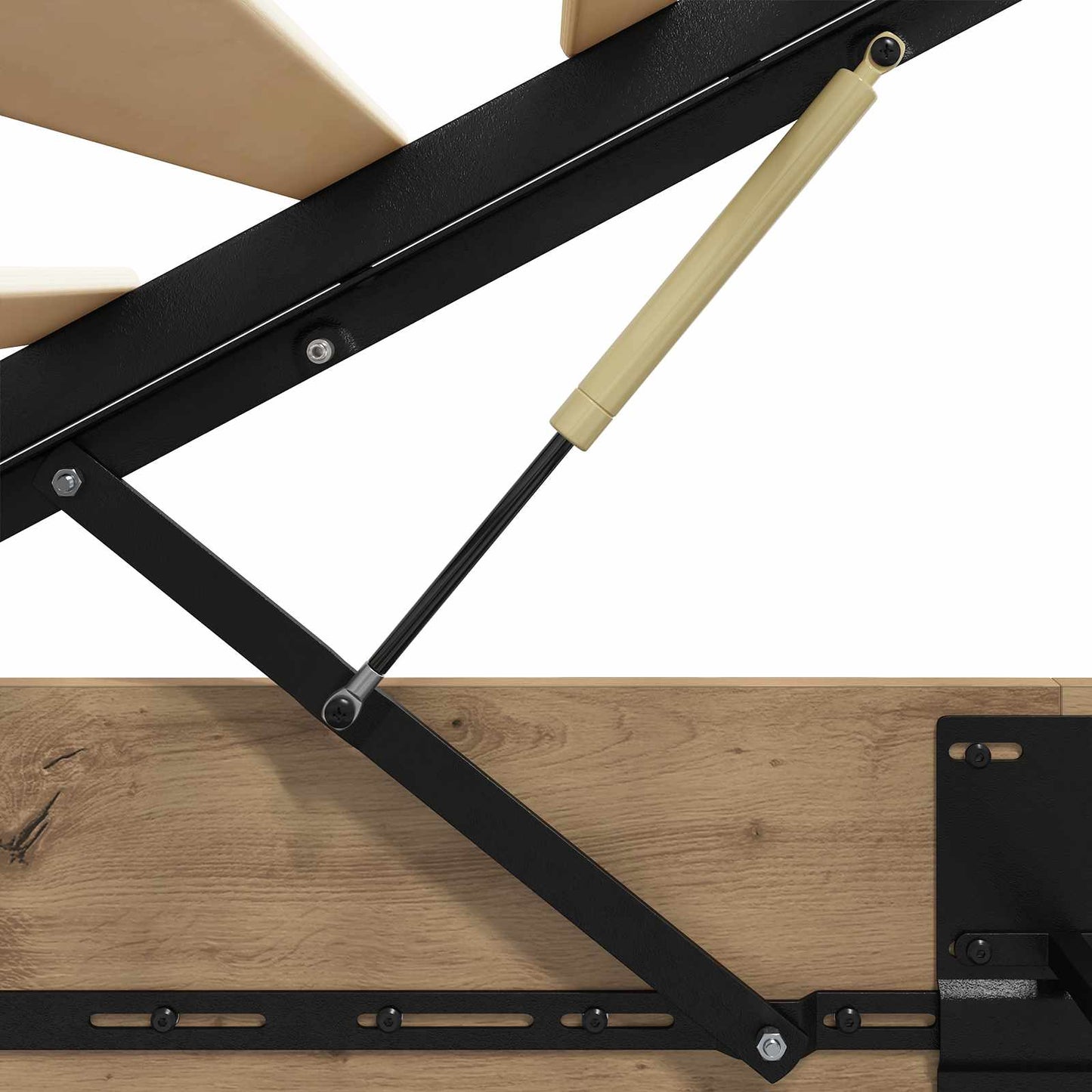 Ottoman Bettgestell Artisan-Eiche 100 x 200 cm Holzwerkstoff