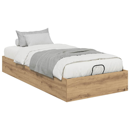 Ottoman Bettgestell Artisan-Eiche 100 x 200 cm Holzwerkstoff