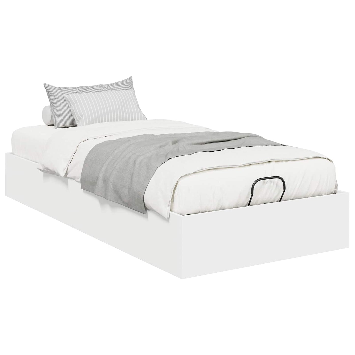 vidaXL Ottoman Bettgestell Weiß 193 x 120 x 25 cm Spanplatte
