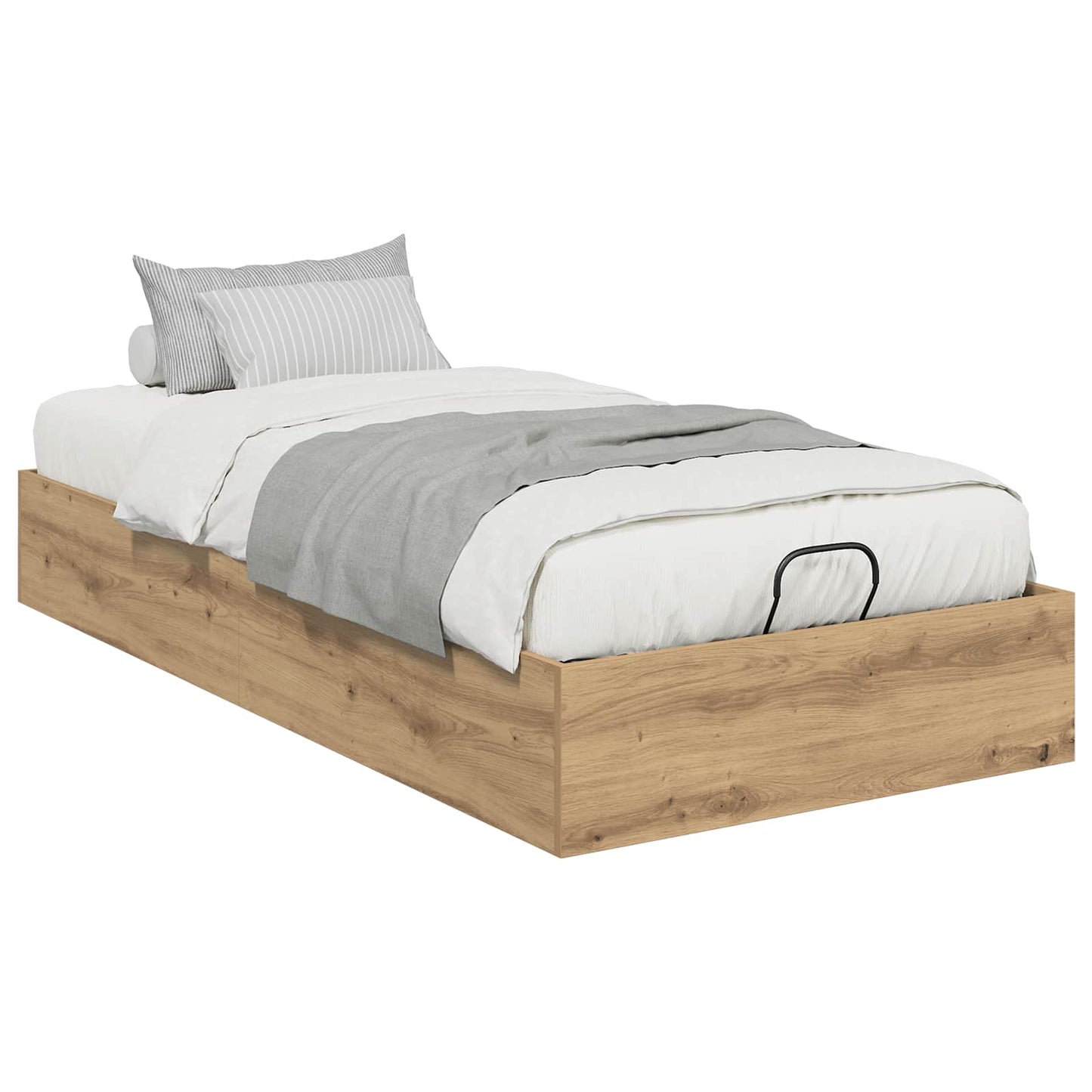 vidaXL Ottoman Bettgestell Artisan-Eiche 90 x 200 cm Holzwerkstoff