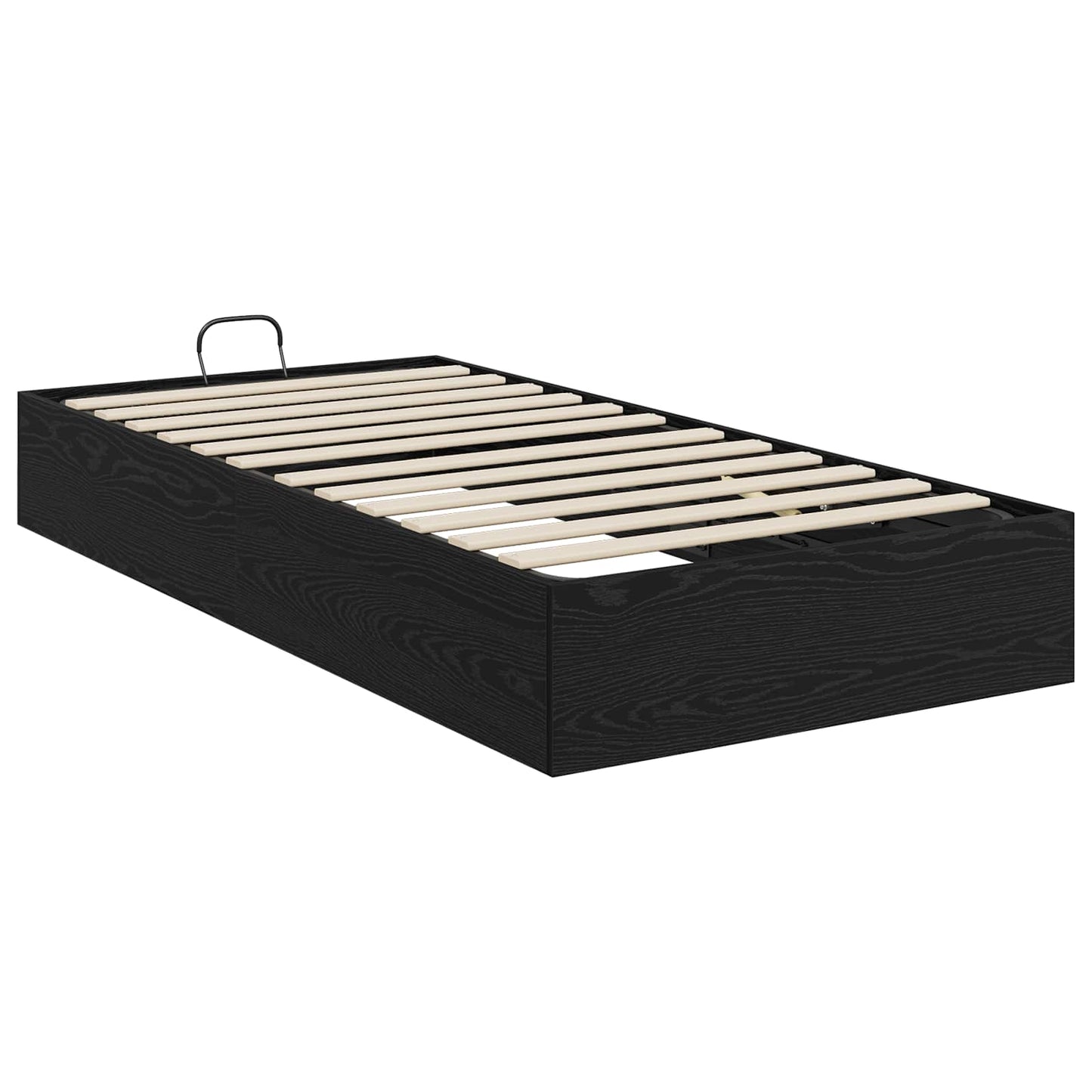 vidaXL Ottoman Bettgestell Schwarz Eichen-Optik 80,5 x 200 cm