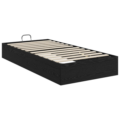 vidaXL Ottoman Bettgestell Schwarz Eichen-Optik 80,5 x 200 cm