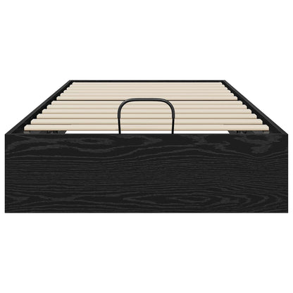 vidaXL Ottoman Bettgestell Schwarz Eichen-Optik 80,5 x 200 cm