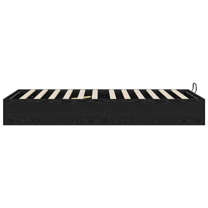 vidaXL Ottoman Bettgestell Schwarz Eichen-Optik 80,5 x 200 cm