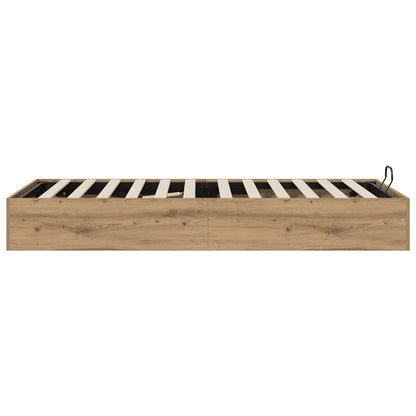 vidaXL Ottoman Bettgestell Artisan-Eiche 80,5 x 200 cm Holzwerkstoff