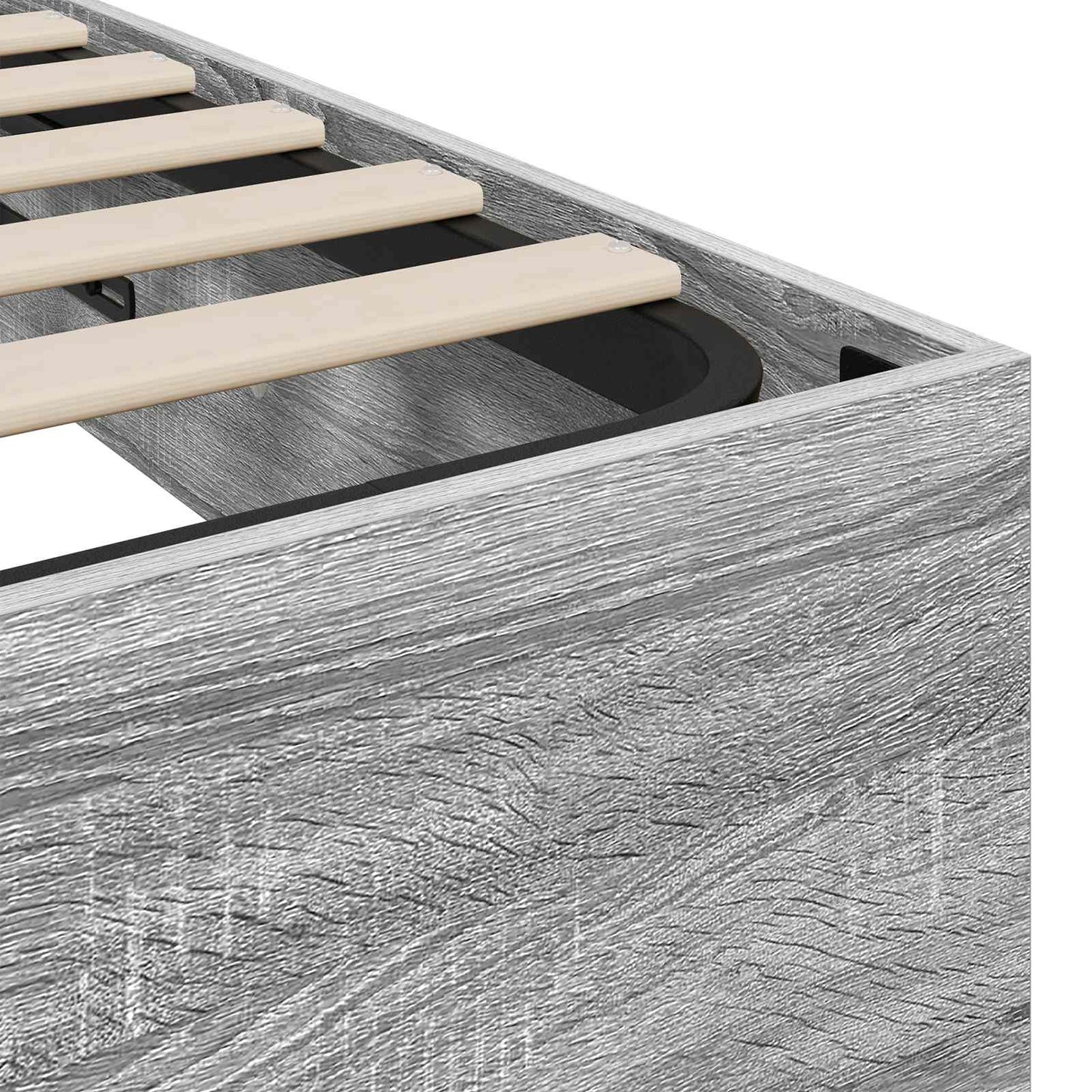 vidaXL Ottoman Bettgestell Graues Sonoma 193 x 120 x 25 cm Spanplatte