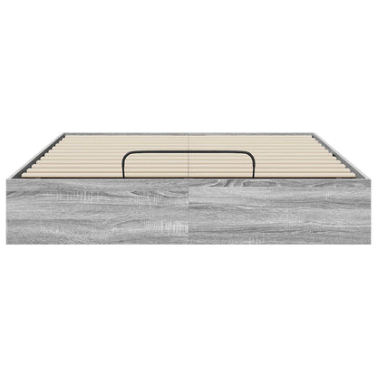 vidaXL Ottoman Bettgestell Graues Sonoma 193 x 120 x 25 cm Spanplatte
