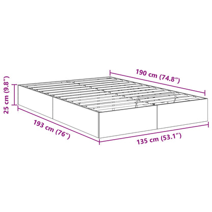 vidaXL Ottoman Bettgestell Weiß 193 x 120 x 25 cm Spanplatte