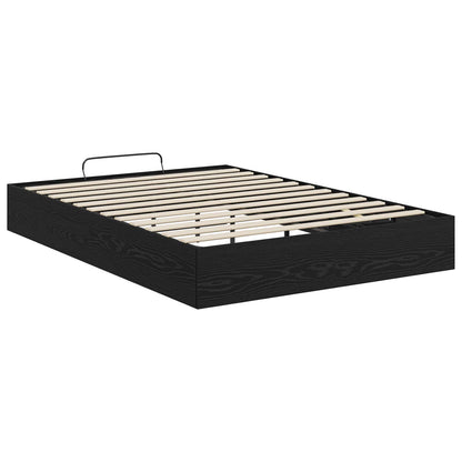 vidaXL Cadre de lit ottoman noir aspect chêne 193 x 120 x 25 cm