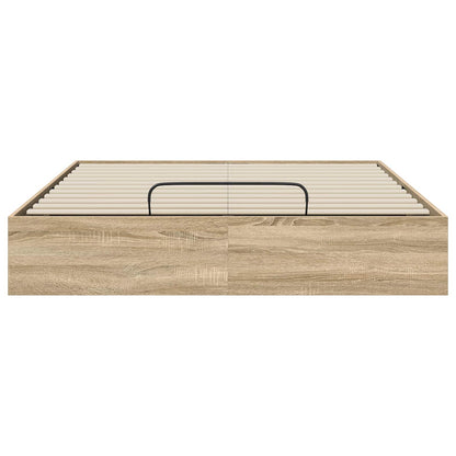 vidaXL Ottoman Bettgestell Sonoma-Eiche 193 x 120 x 25 cm Spanplatte