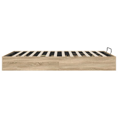 vidaXL Ottoman Bettgestell Sonoma-Eiche 193 x 120 x 25 cm Spanplatte