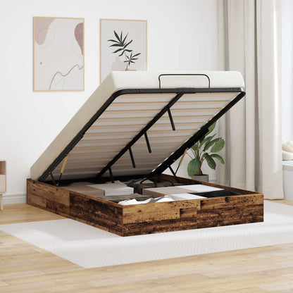 Ottoman Bettgestell Altholz 193 x 120 x 25 cm Holzwerkstoff